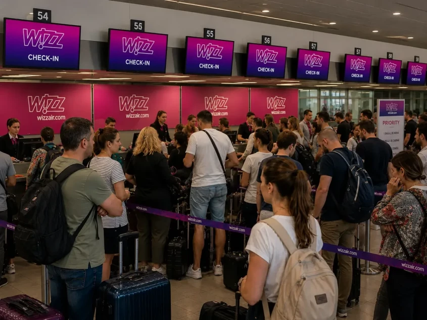 Pasageri la ghișeele Wizz Air