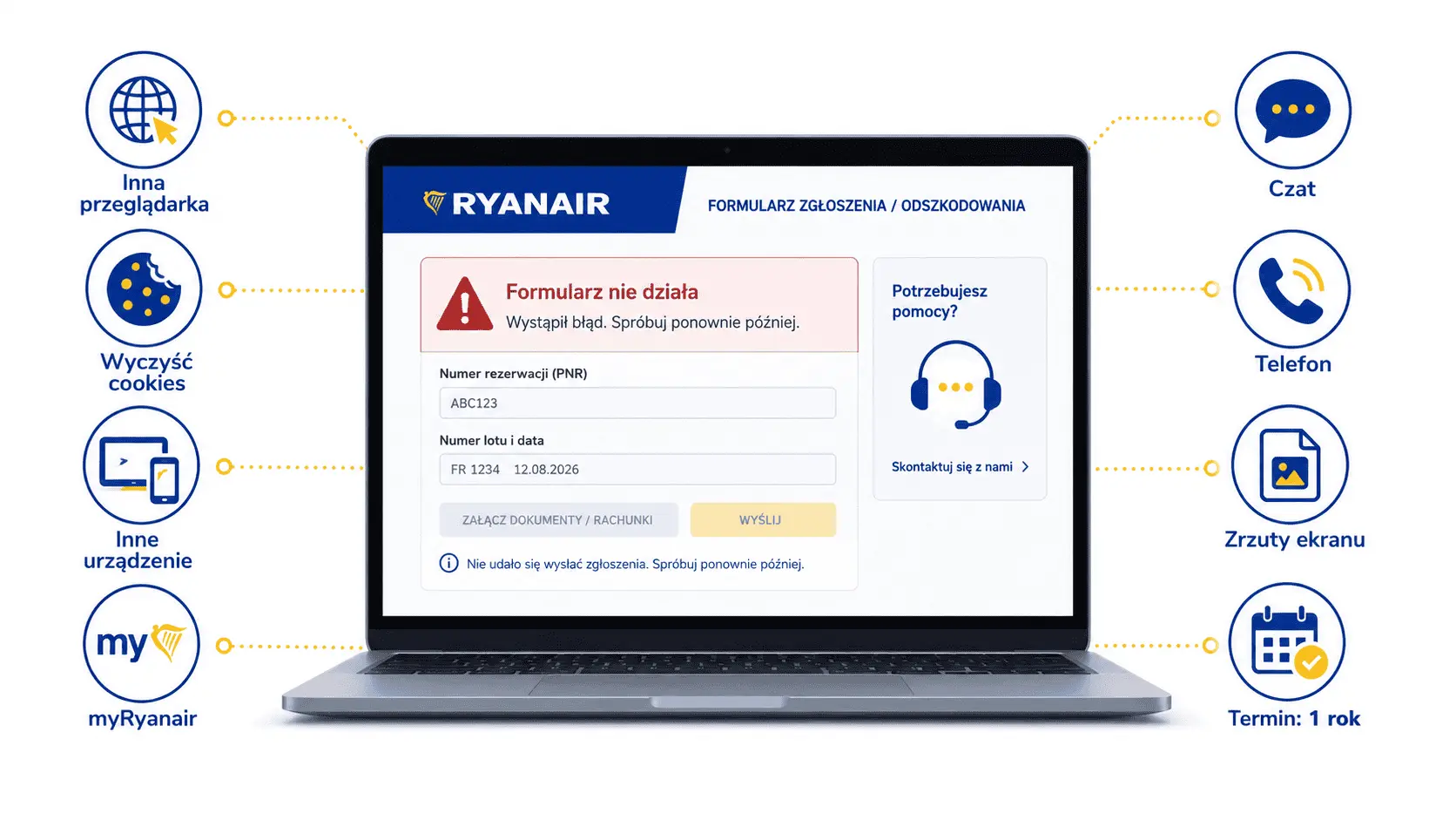 ryanair formularz reklamacyjny