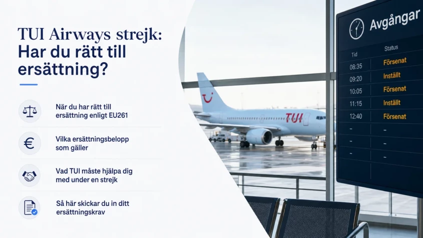 TUI-plan f&ouml;rsenat p&aring; grund av strejk