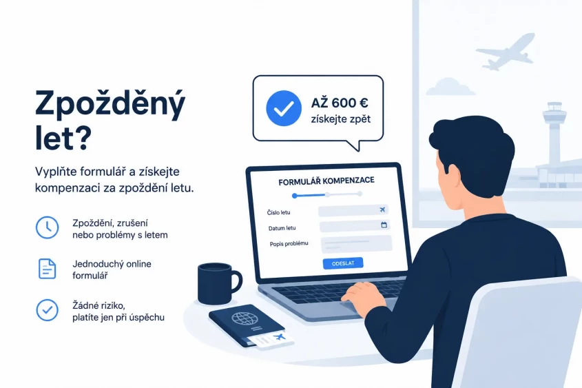 Formul&aacute;ř pro reklamaci Smartwings na notebooku