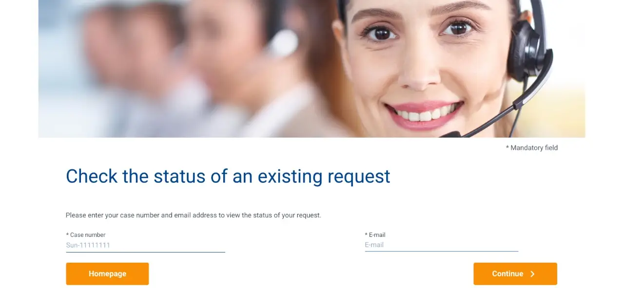 statut de la réclamation sunexpress