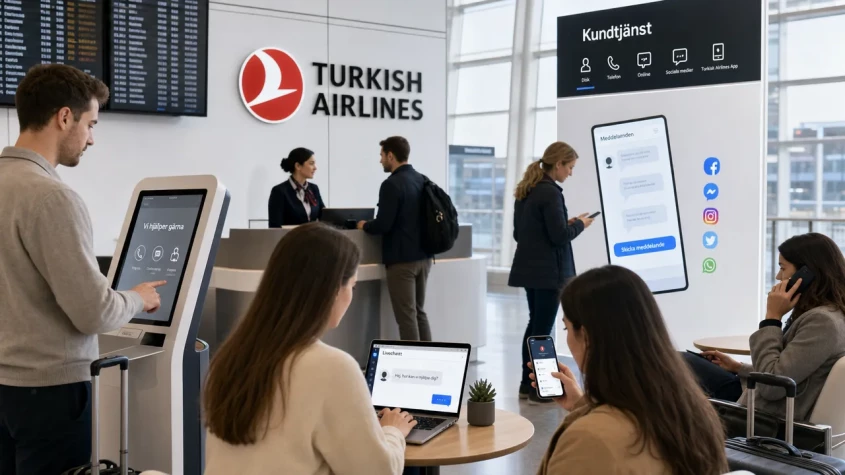 Kontaktv&auml;gar till Turkish Airlines kundtj&auml;nst