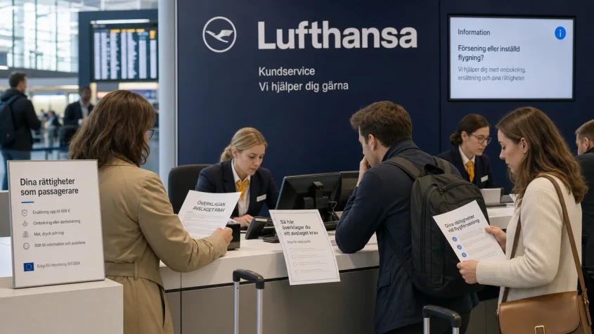 Resen&auml;r kontaktar Lufthansa kundservice