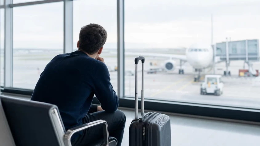 Lufthansa-resen&auml;rer p&aring; flygplats