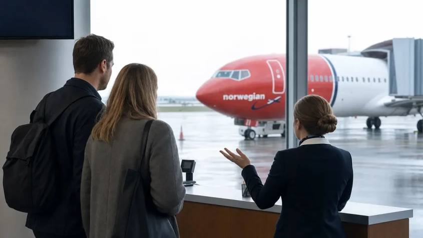 Passagerare nekad ombordstigning Norwegian