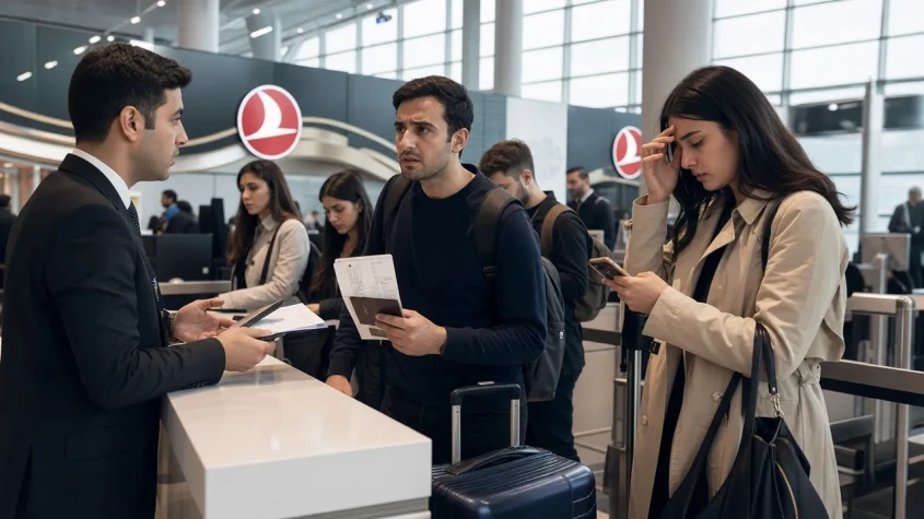 Nekad ombordstigning Turkish Airlines resen&auml;r