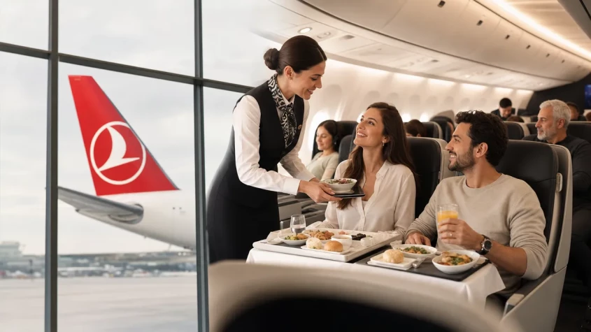 Turkish Airlines kabin och service ombord