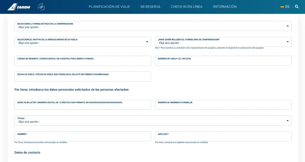 tarom reclamaciones