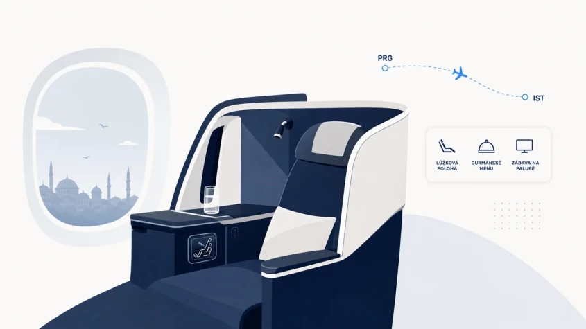Turkish Airlines business class sedadlo