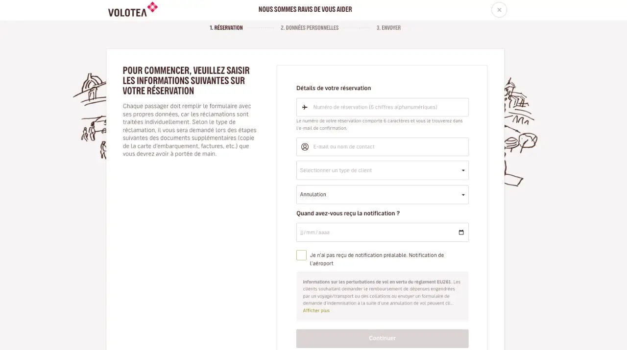 reclamation volotea