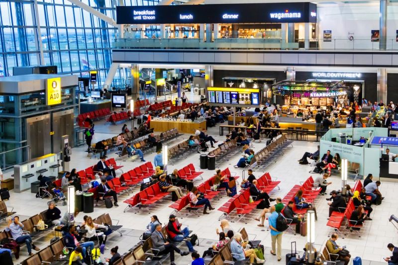 waiting area London Heathrow airport