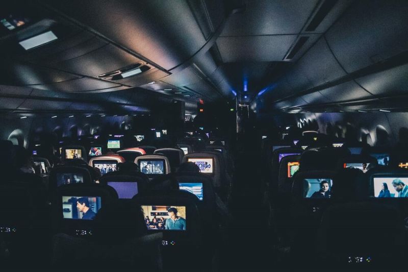 long flights in economy is perfect time for watching movies