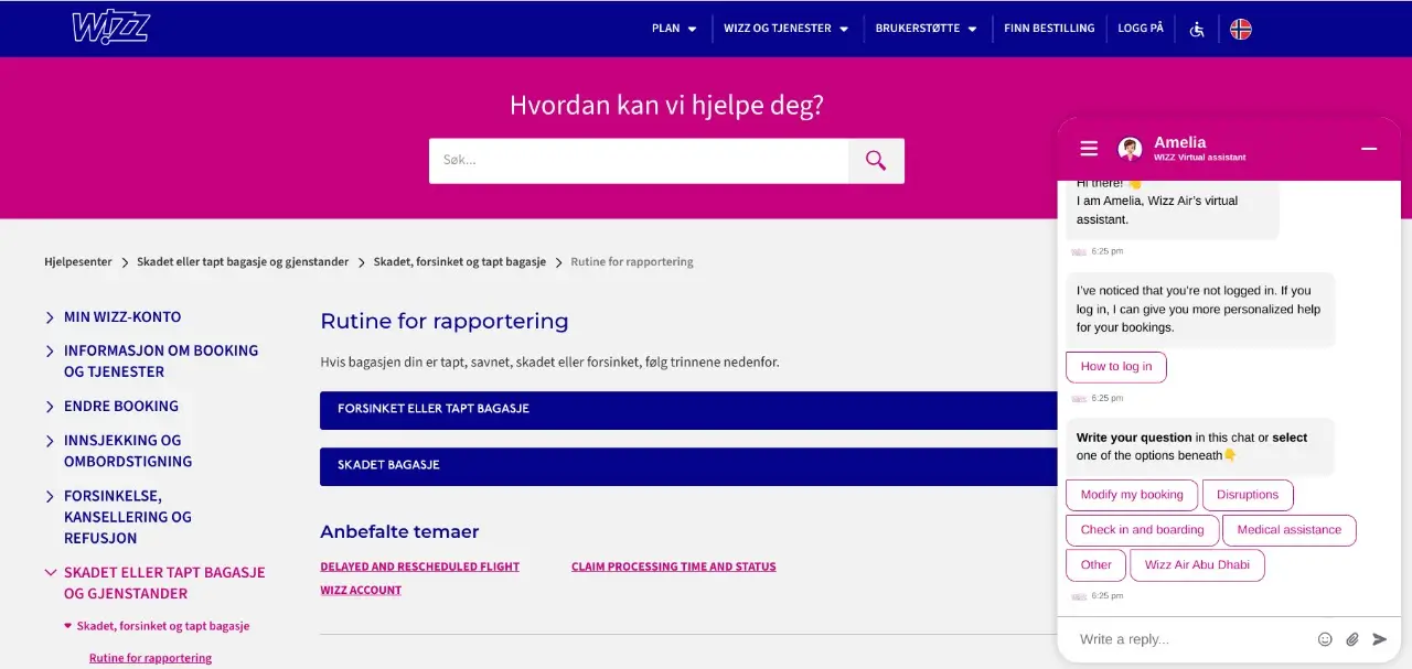 Wizz Air Chat