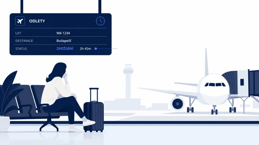 Cestuj&iacute;c&iacute; čekaj&iacute; na zpožděn&yacute; let Wizz Air