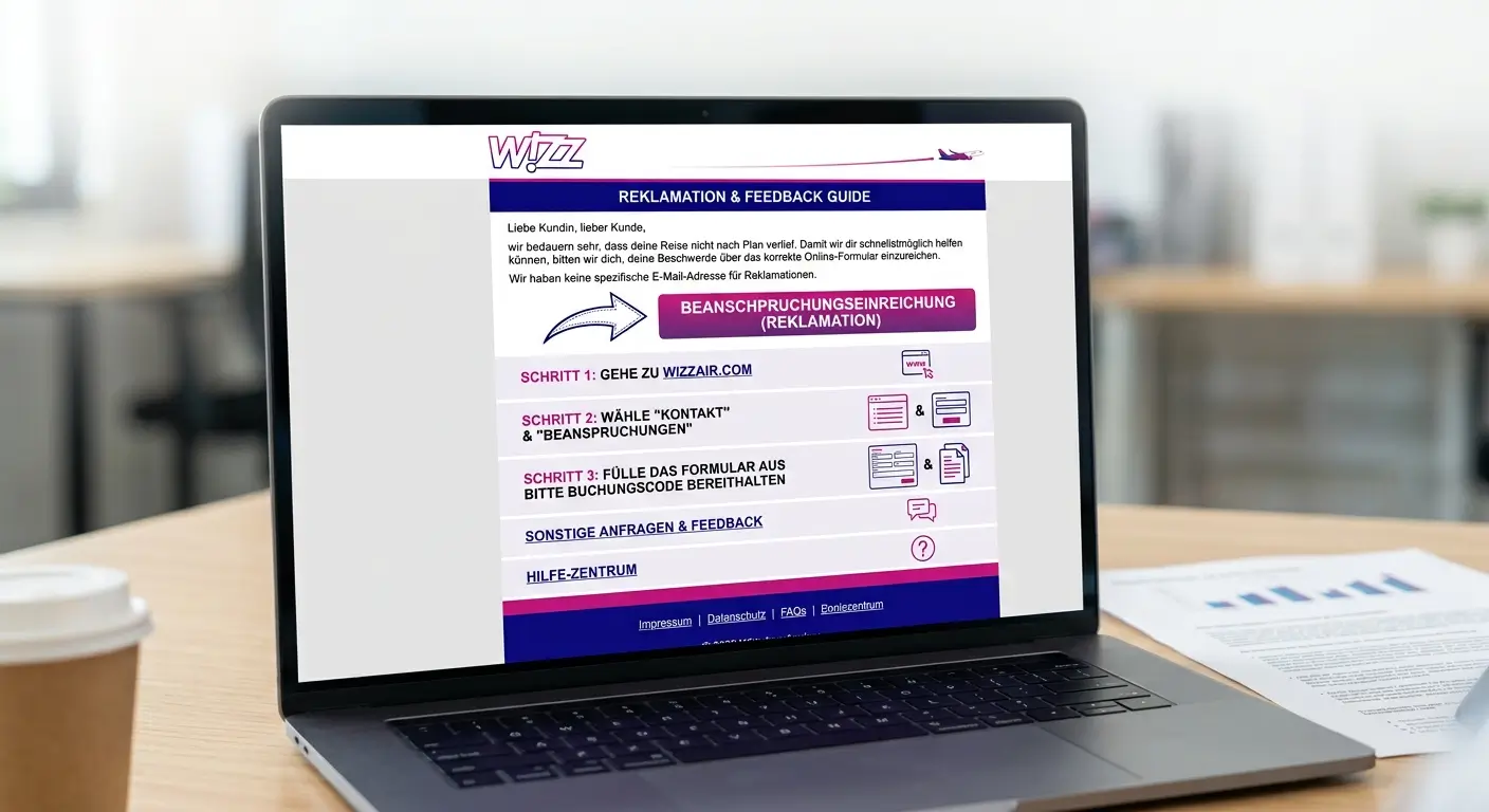 Wizz Air E-Mail: Wohin schickst du eine Beschwerde