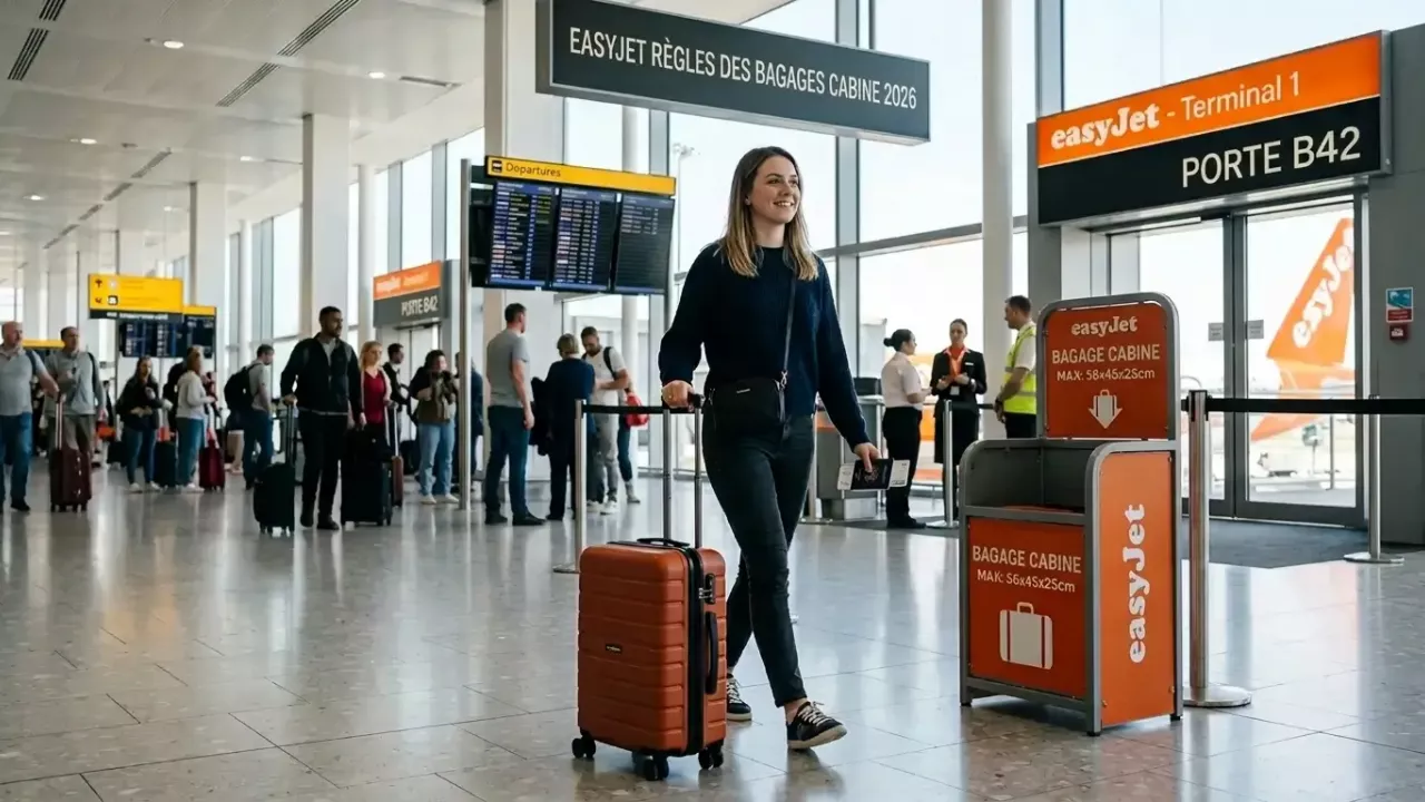 Bagage cabine easyJet : dimensions, poids et règles 2026