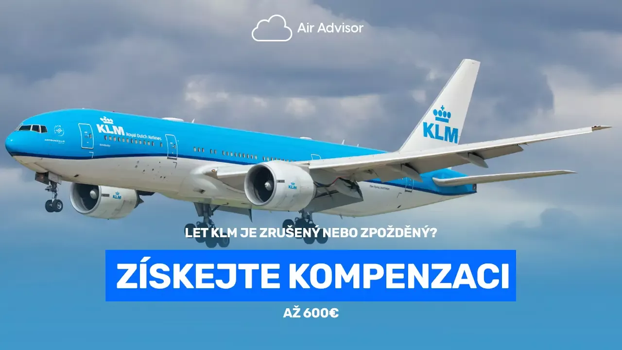 Kompenzace a refundace za KLM zmeškané nebo zrušené lety
