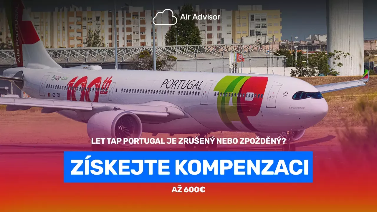 Kompenzace a refundace za TAP Portugal zmeškané nebo zrušené lety