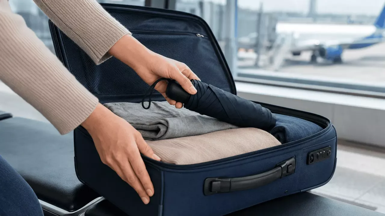 Can I take an umbrella on a plane? UK & EU Travel Rules