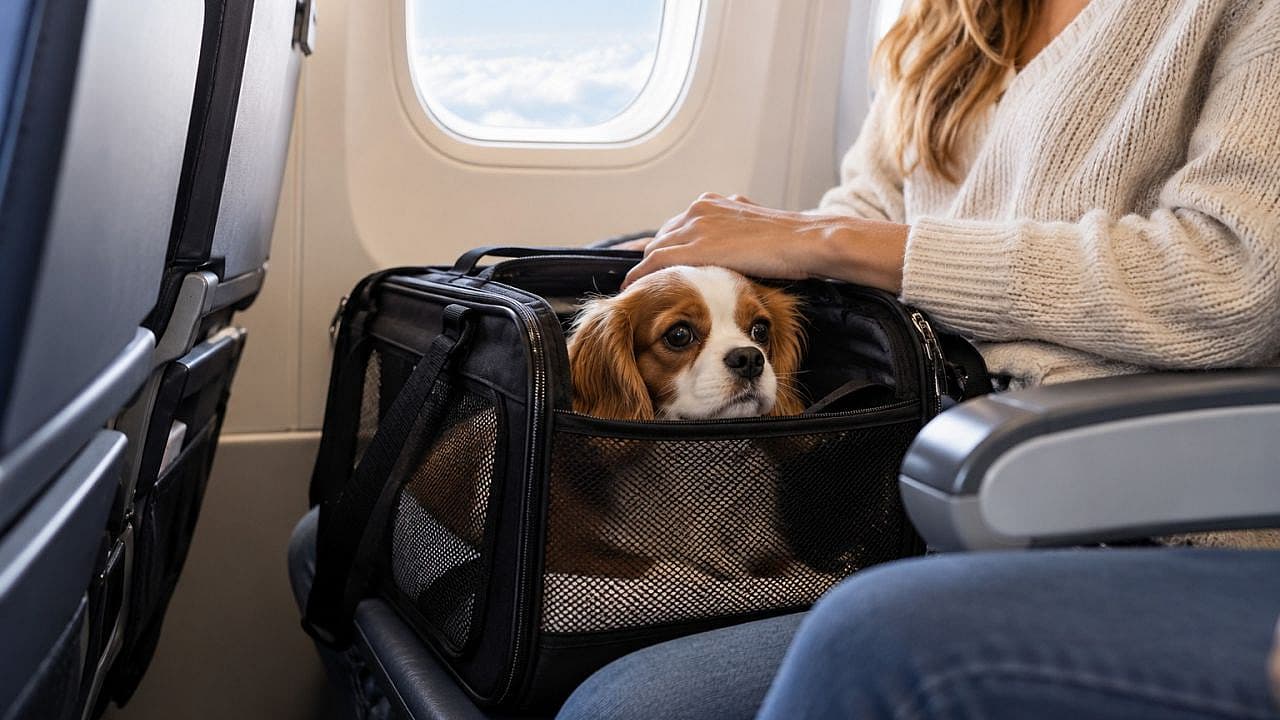 Å fly med hund: alt du trenger å vite