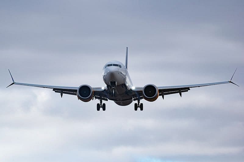 Flugzeug am Landeanflug
