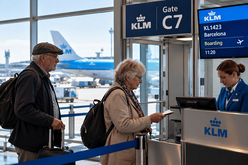 KLM's category scores in the Senior-Friendly Flying Index