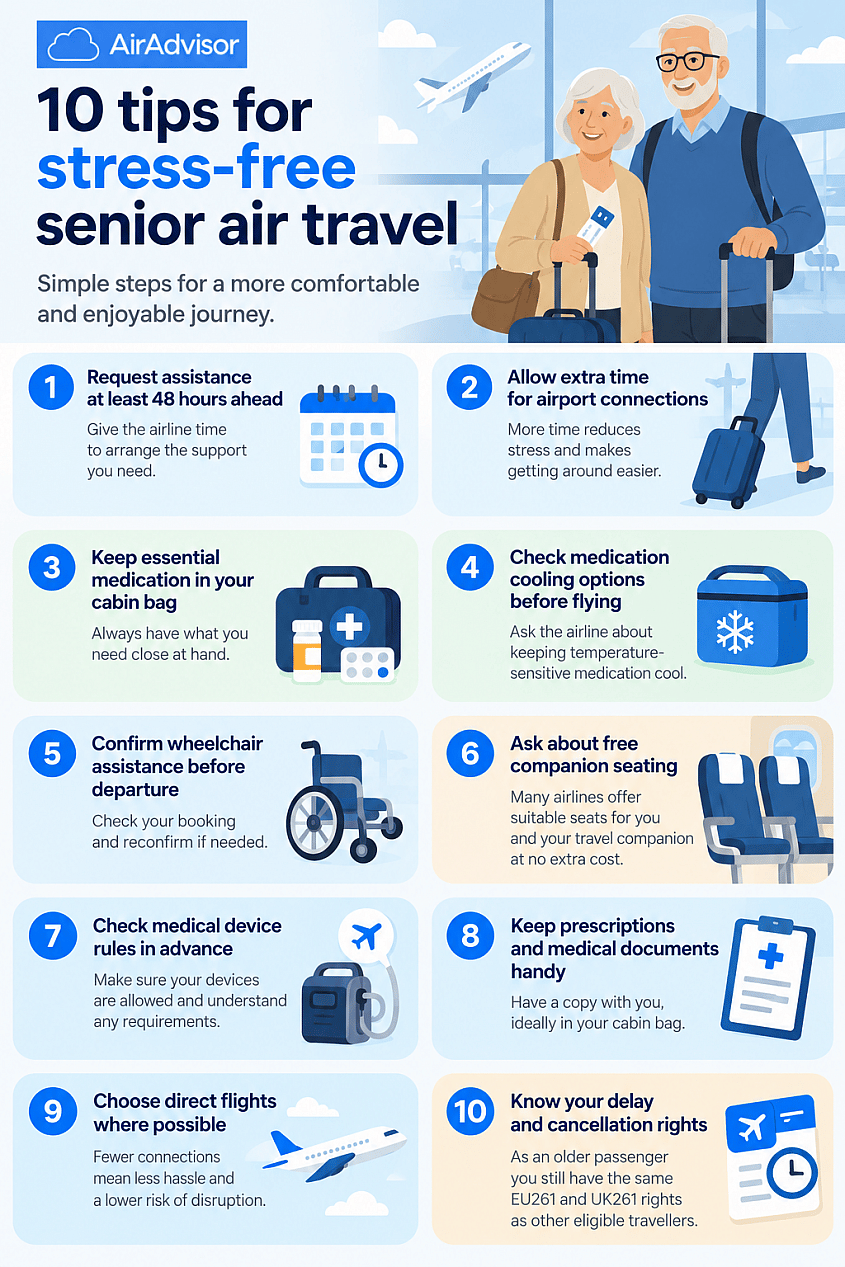 Lowest-scoring European airlines for senior travellers in the 2026 index