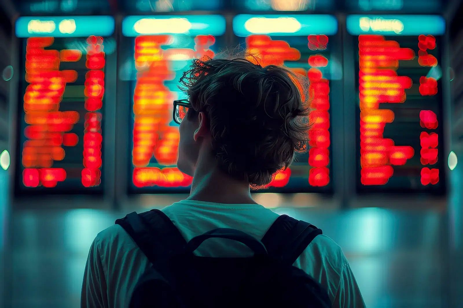 Man looking at the board