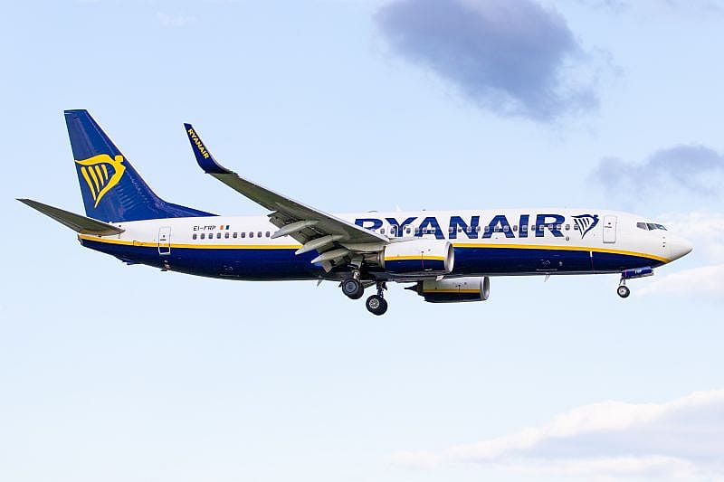 Aereo Ryanair in volo