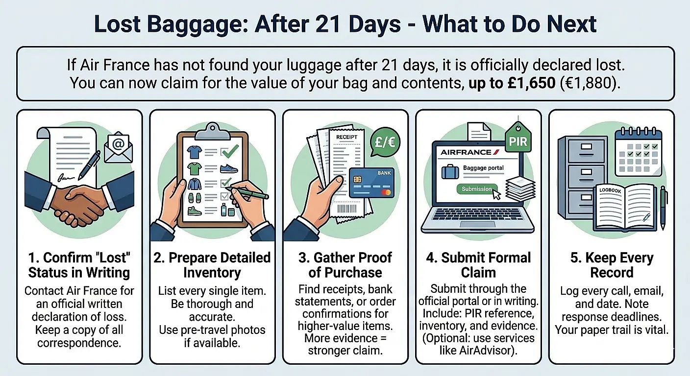 Lost baggage: what to do infographics