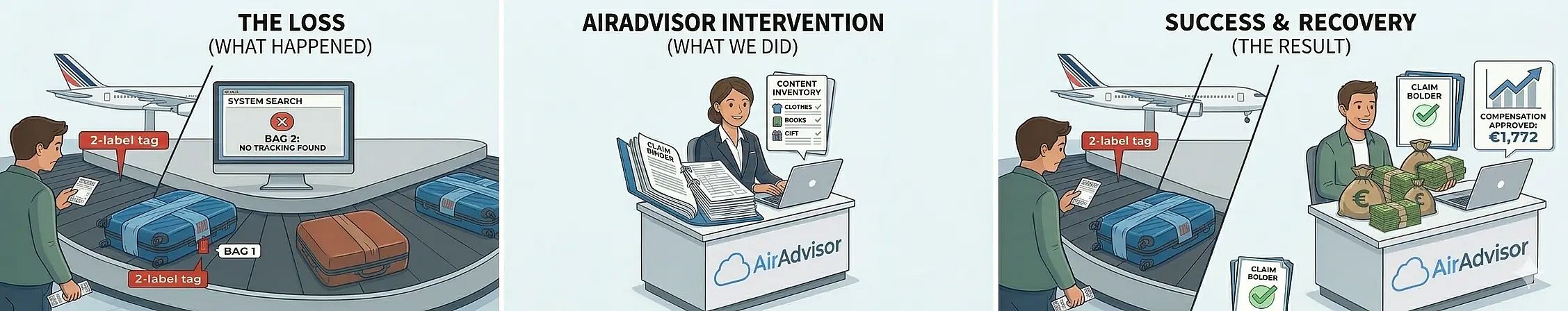 AirAdvisor handle your claim from the beginning or at any point in the process