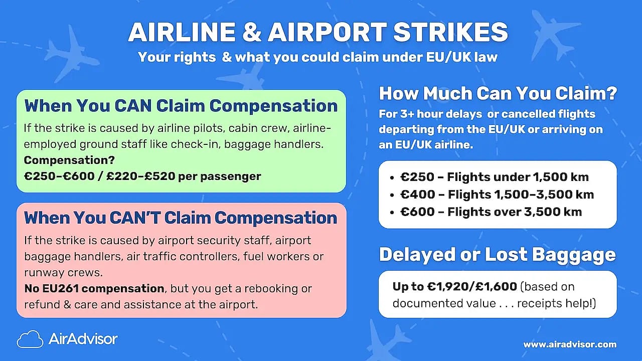 Airline Strikes Infographics