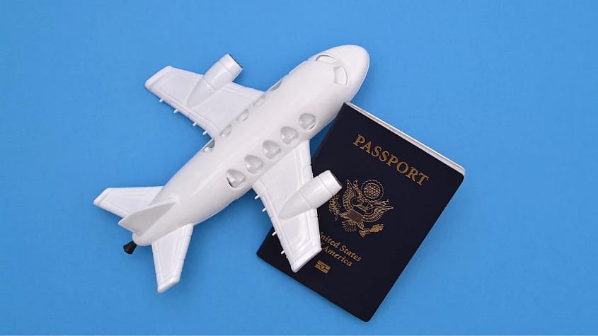 Airplane and Passport
