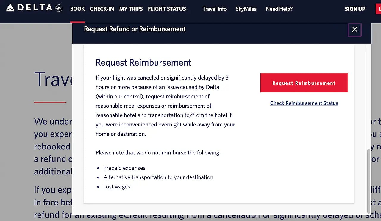 Delta Reimbursement