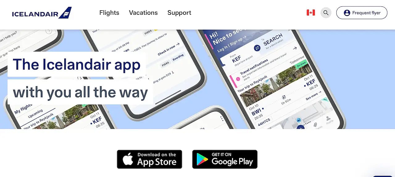 Icelandair mobile app