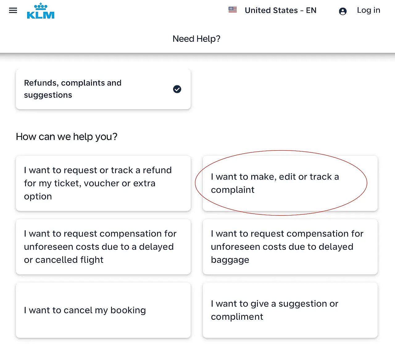 KLM-Online-Complaint-Form
