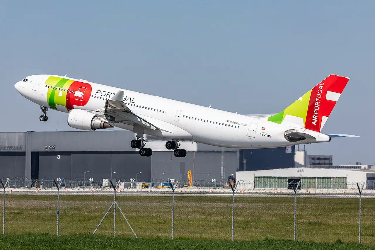 TAP Air Portugal plane taking off