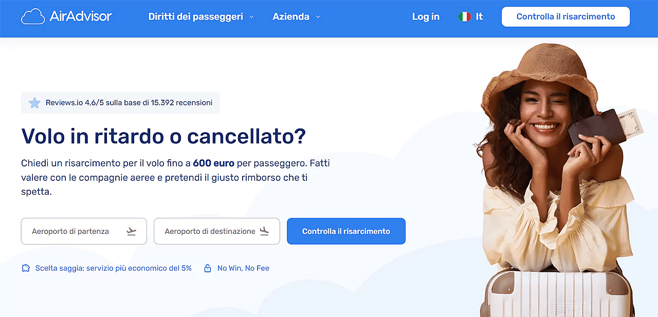 AirAdvisor &egrave; la migliore compagnia di risarcimento voli: Regno Unito, Europa e Stati Uniti