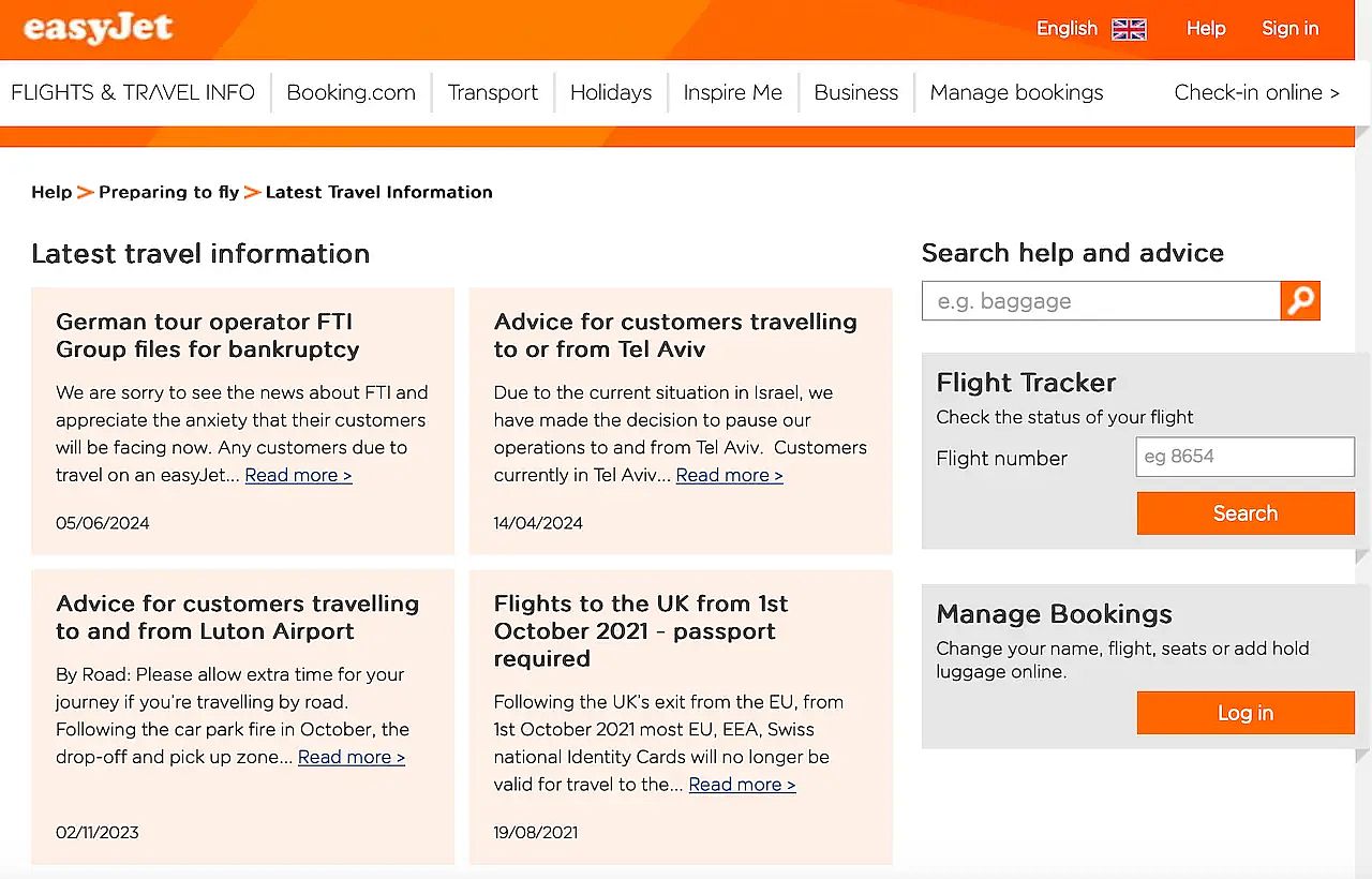 easyJet Strike Notifications
