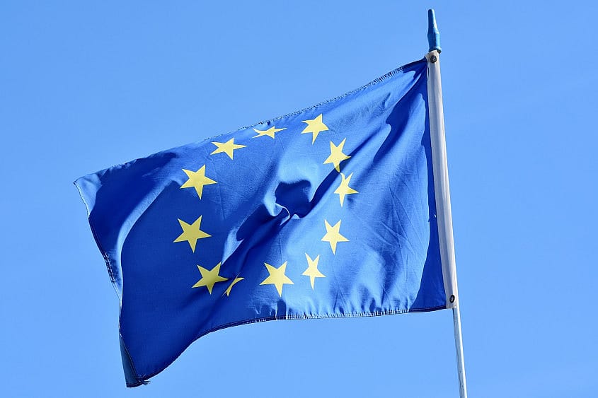 Genrebild &ouml;ver flaggan f&ouml;r den Europeiska Unionen