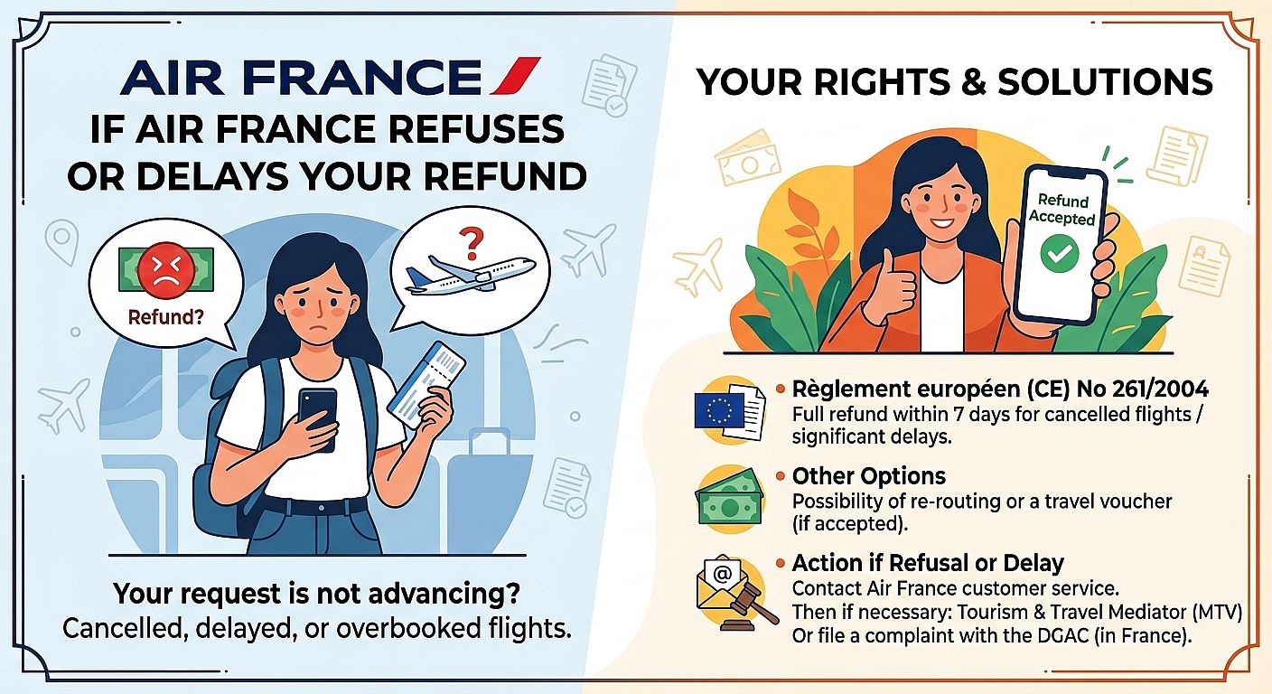 if air france refuses or delays your refund