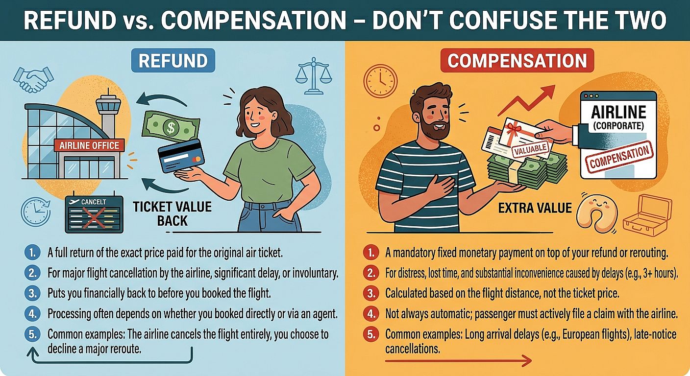 refund vs. compensation