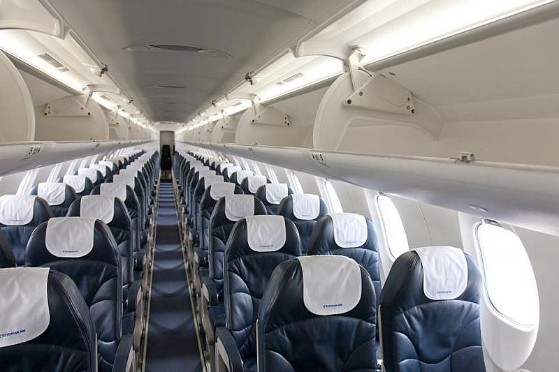 Swiss Air Flugzeug Innenraum