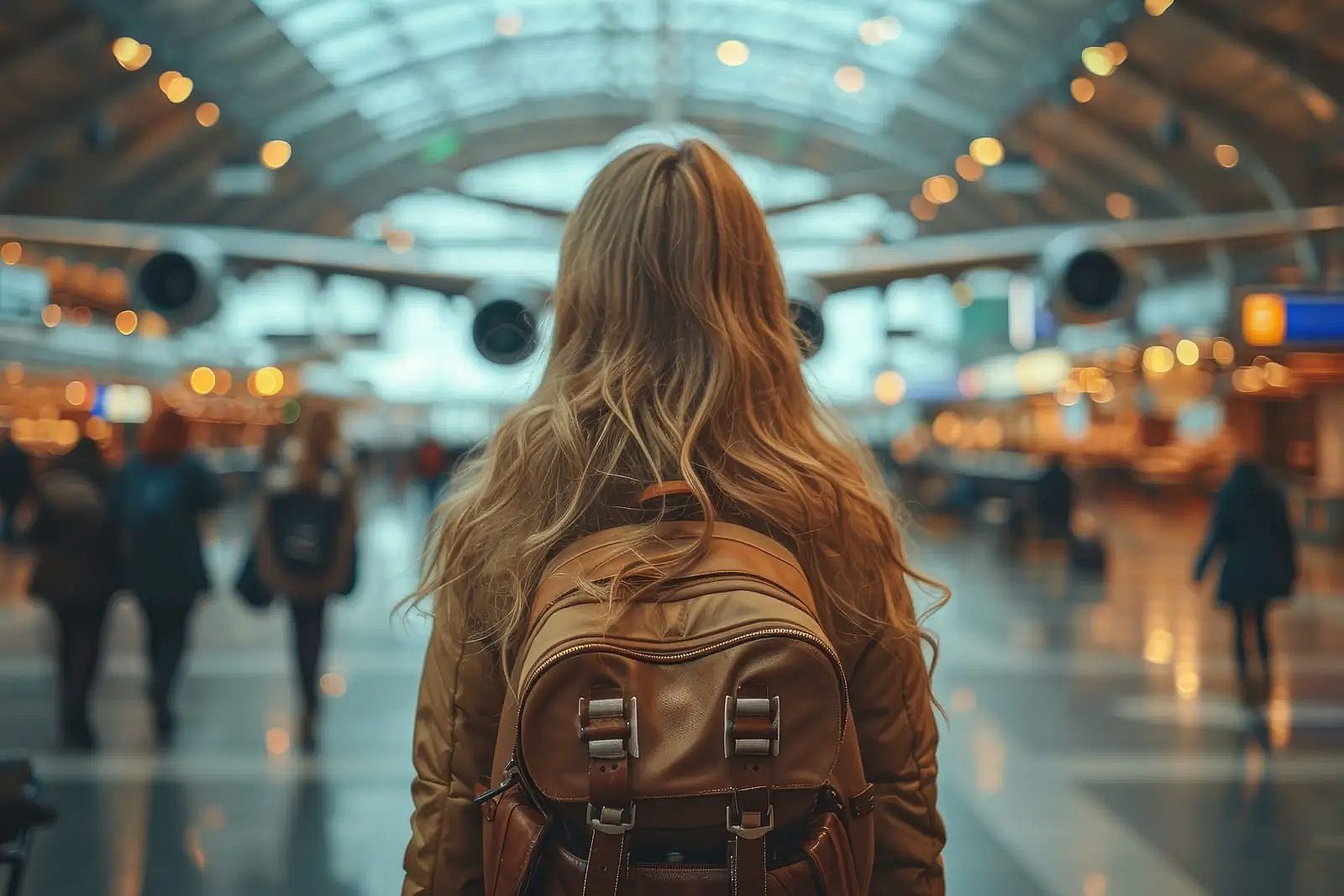 a traveller with a back pack