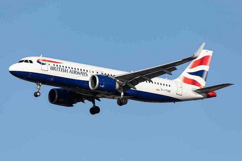 an airplane preparing to land