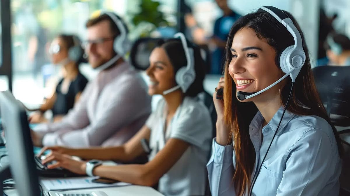 una joven de atenci&oacute;n al cliente