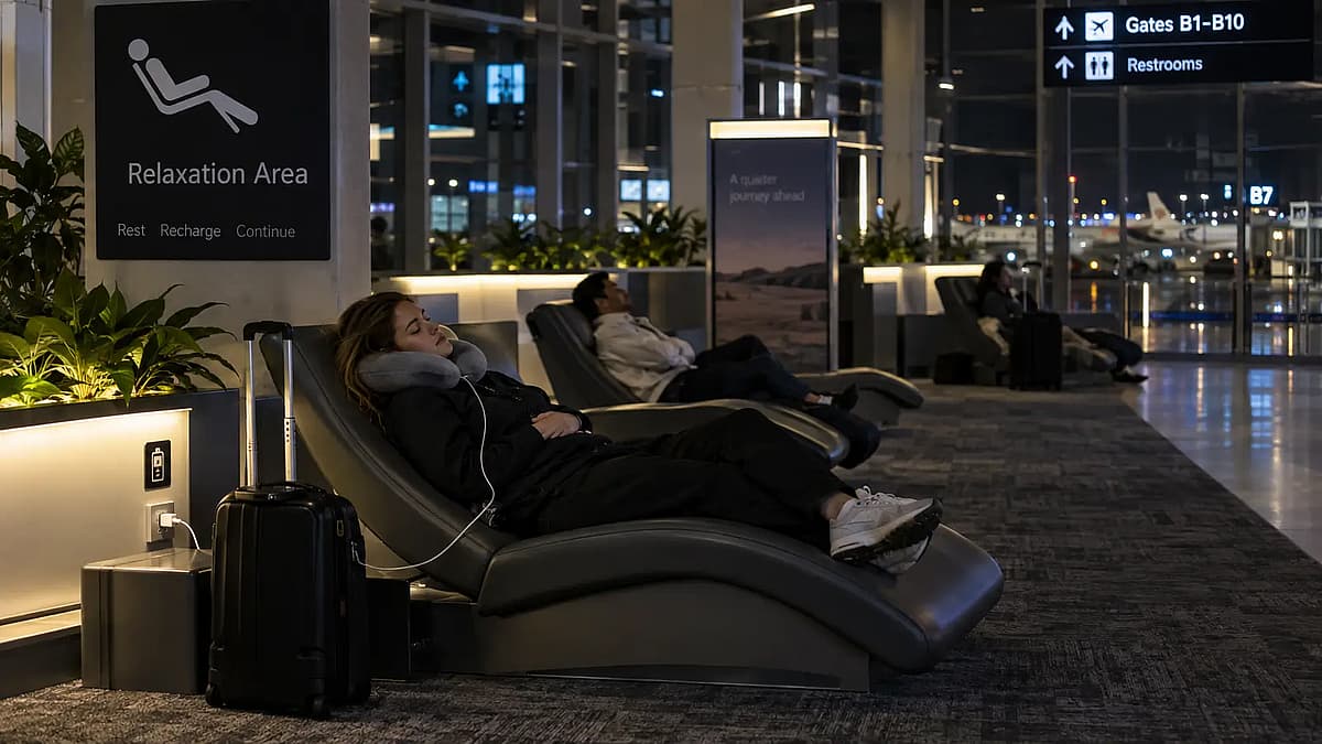 prostor za odmor i spavanje preko noći na aerodromu