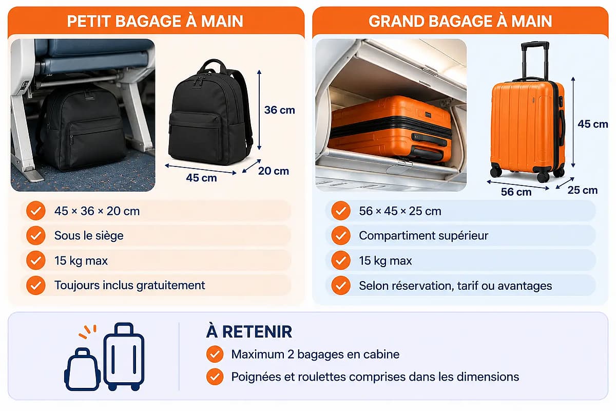 bagage cabine easyjet dimensions poids