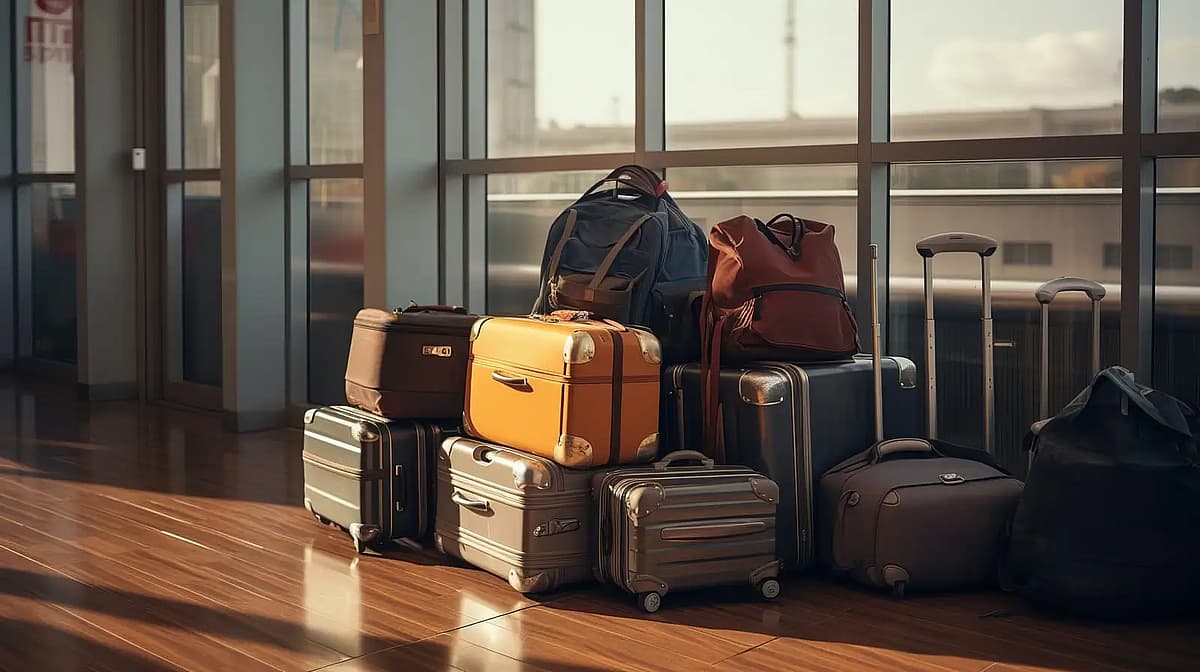 equipajes y maletas en el aeropuerto
