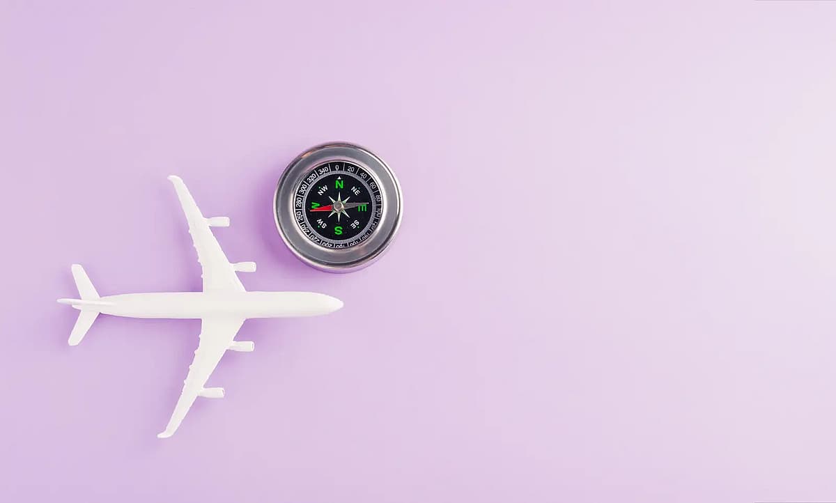 o avi&atilde;o sobre um fundo lil&aacute;s